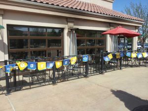 Bar with window tint film