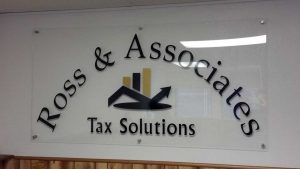 Tax and accounting graphics signage