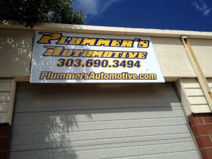 Automotive shop signage graphics