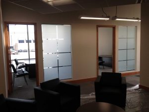 Decorative frost film for ofice window privacy