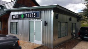 Dispensary with privacy frost window film