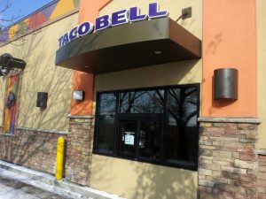 Drive through with dark window tint film