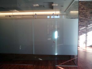 Glass office space with privacy window film 2