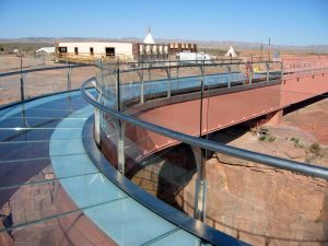 Over canyon glass bridge with protective film 2
